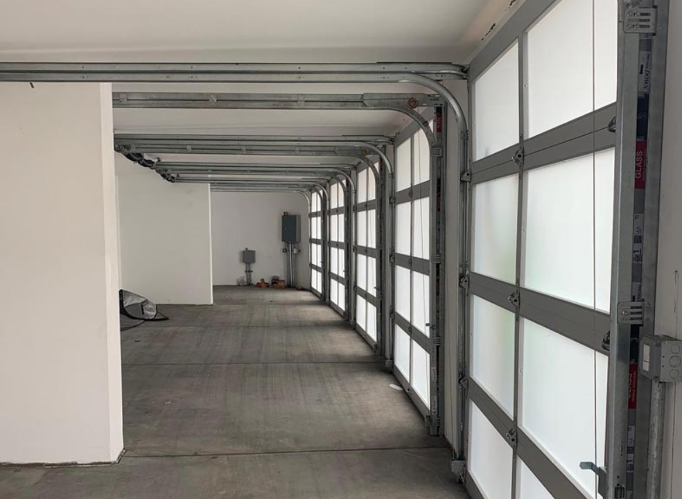 overhead garage door.